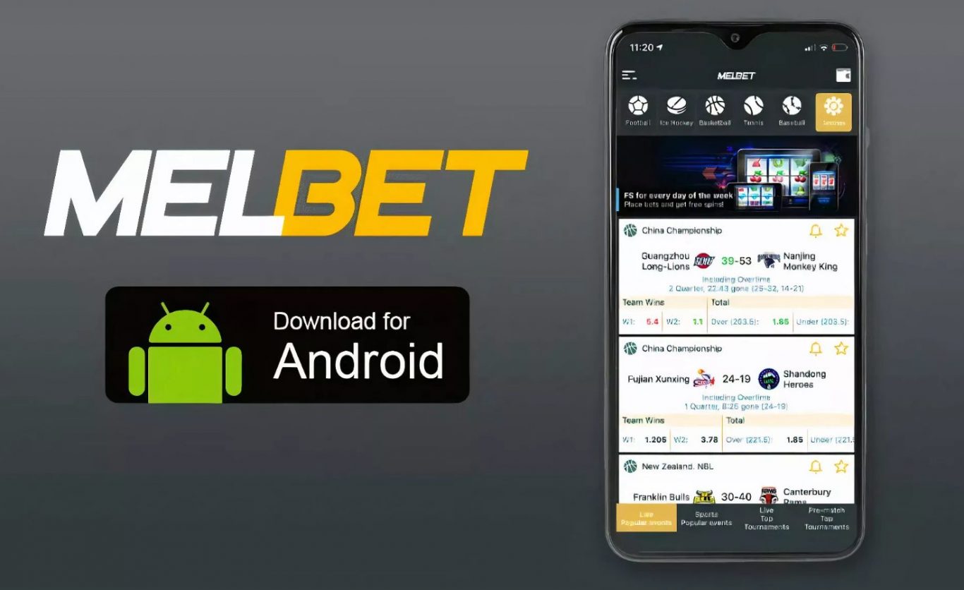 Melbet mobile pour les smartphones Android